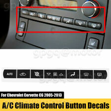 For Chevrolet Corvette C6 2005-13 Dash A/C Climate Control Button Repair Decals picture