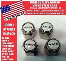 AMC AMX American Motors Chrome Valve Stem Caps -Very Nice Unique picture