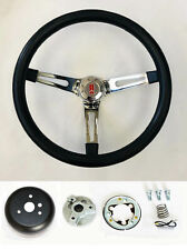 1969-1993 Oldsmobile Cutlass 442 98 Black Foam on Chrome Steering Wheel 15