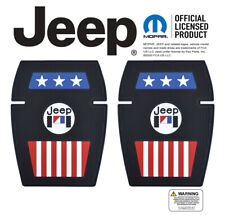 Black AMC Jeep Americana Floor Mat Pair (Set of 2) - Mopar Licensed picture