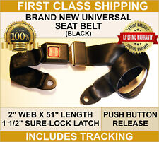 SEAT BELT UNIVERSAL BUCKLE LAP SAFETY BELTS ADJUSTABLE REPLACEMENT (NEW) 2 POINT picture