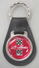 Red Pontiac Le Mans #3239 Leather Key Ring Checkered Flags 1970 1971 1972  picture