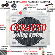 4 Row Radiator+Shroud Fan For Studebaker Commander Regal Deluxe 49-52 picture
