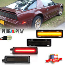 4x Smoke LED Front & Rear Side Marker Lights For 82-92 Pontiac Trans Am Firebird picture