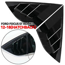 Gloss Black Window Louver Rear Side Vent Cover For  2012-18 Ford Focus ST RS MK3 picture