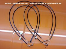 1968-70 AMC AMX & Javelin Heater Control Cable Set, for AC equipped cars picture