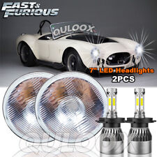 For AC Shelby Cobra 1962-1973 2PCS 7 inch Round h4 LED Headlight High Low Beam picture