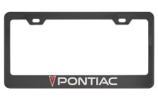 Pontiac  Black Metal License Plate Frame included 2 free screw caps and caps picture