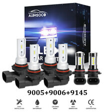 For Dodge Charge 6000K LED Headlights Hi/Lo+Fog Lights 6 Bulbs Combo Kit 2006-09 picture
