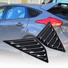 2X Black Rear Window Side Louvers Vent for 12-18 Ford Focus ST RS MK3 Hatchback picture