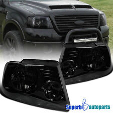 Fits 2004-2008 Ford F150 06-08 Lincoln Mark LT Truck Smoke Headlights Head Lamps picture