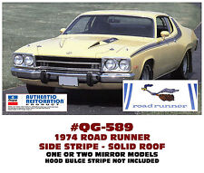 QG-589 1974 PLYMOUTH ROAD RUNNER - SIDE & ROOF SOLID STRIPE picture