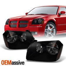 Fit 2005-2007 Dodge Magnum Black Smoke Replacement Headlights Left + Right picture