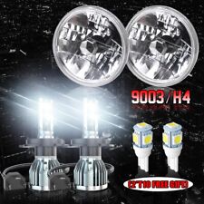 Pair 7inch Round Led Headlight Hi-Lo for Jeep Wrangler JK LJ TJ Chevy C10 C20 picture