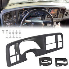 Double DIN Truck Dash Kit For 99-02 Chevy AVALANCHE/SILVERADO Matte Black ABS picture