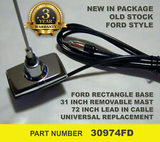 RADIO ANTENNA FORD MERCURY VINTAGE STYLE RECTANGLE BASE AM/FM REPLACEMENT NEW  picture