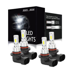 9005 9006 LED Headlights Kit Combo Bulbs 8000K High Low Beam Super White Bright picture