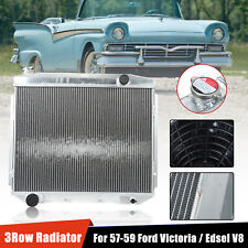 Radiator 3 Row Full Aluminum For 1957-59 Ford Fairlane Ranchero Edsel Mercury V8 picture