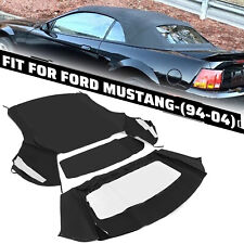 For Ford mustang Convertible 1994-04 Soft top W/window Black Sailcloth FM3229SS picture