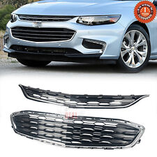 For Chevrolet Malibu 2016-2018 Front Bumper Upper & Lower Honeycomb Mesh Grille picture