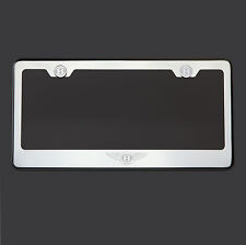 Mirror Chrome Bentley Logo Laser Etched T304 Stainless Steel License Plate Frame picture