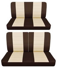 Fits 1959 to 1966 Studebaker Lark 2dr Front 50-50 top and Rear bench seat covers picture