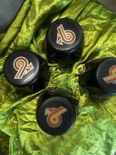 1986-1987 Buick Grand National Turbo 6 Black Wheel Center Caps Set of 4 Used picture