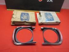1967-1969 AMC RAMBLER AMERICAN SCRAMBLER HEADLIGHT BEZEL PAIR NOS picture