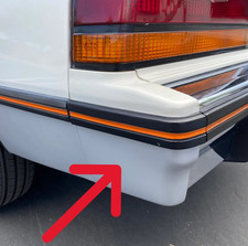 Cadillac Cimarron Left Rear Bumper End : 1985, 1986, 1987, 1988, NEW - Repro picture