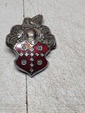 1956 Packard Trunk Emblem Original Enamel Red OEM W/Original Nut  picture