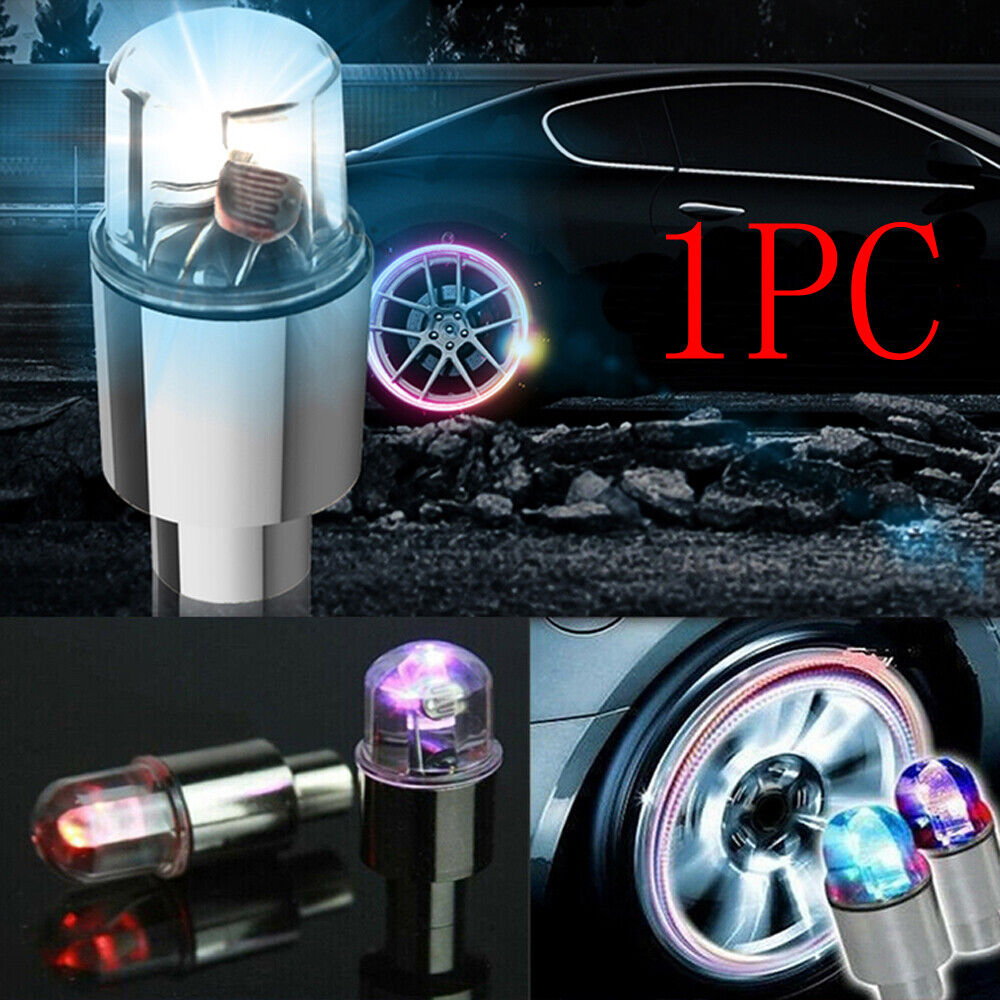 1PC Car Wheel Tire Tyre Air Valve Stem Screws LED Light Caps Cover Accessories