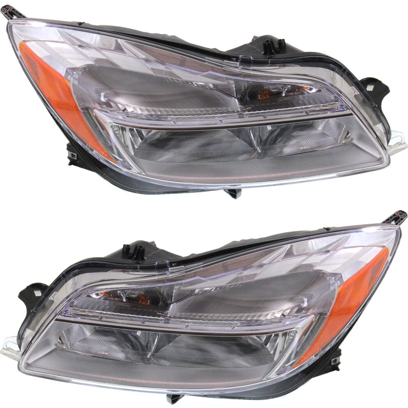 Headlight Set For 2011 2012 2013 Buick Regal Left and Right With Bulb 2Pc
