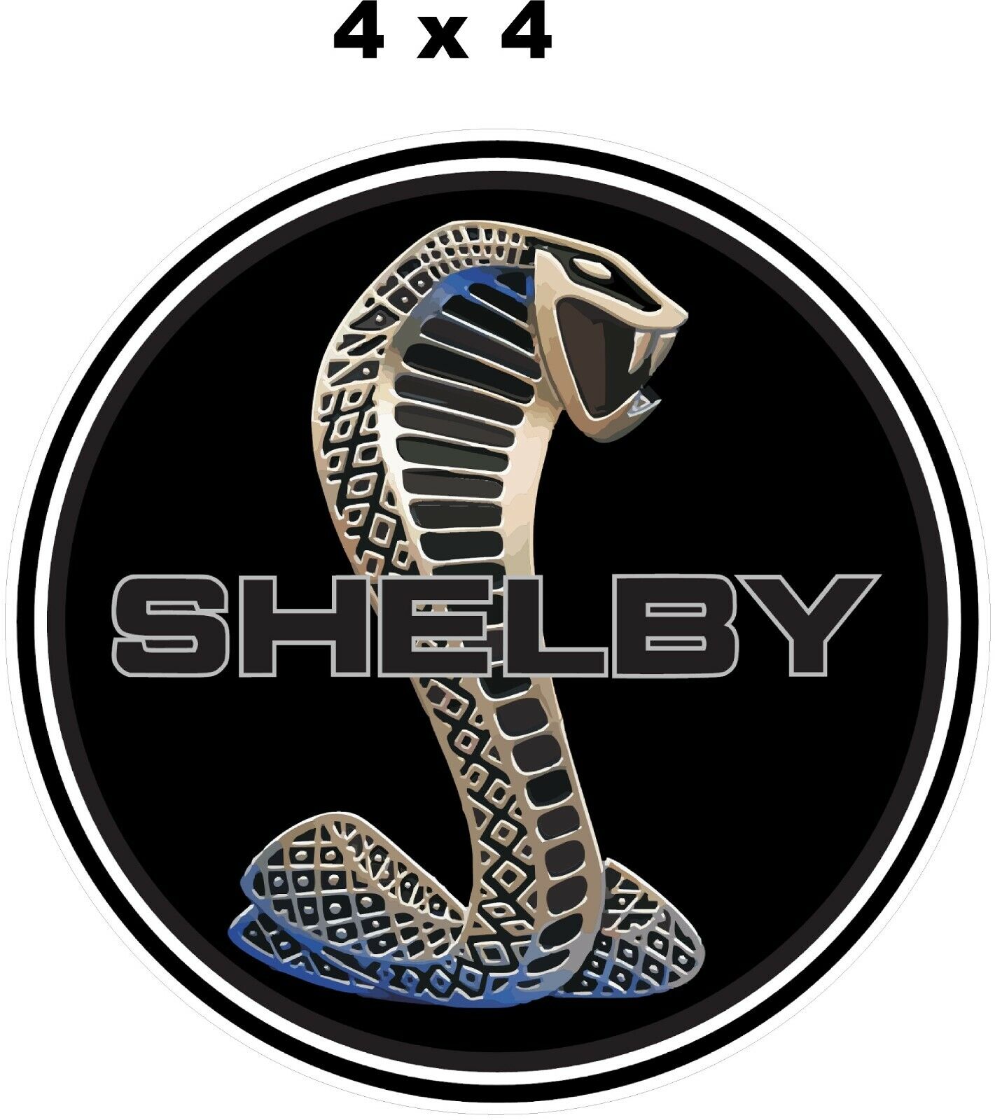 Shelby Cobra GT500  Shelby America Automobile Badge Laminated Vinyl Decal 