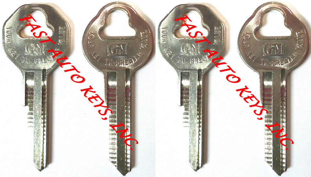 4 Keys Set NEW Fits 1941-1966 Pontiac GM OEM Ignition/Doors Key Blanks - SET 