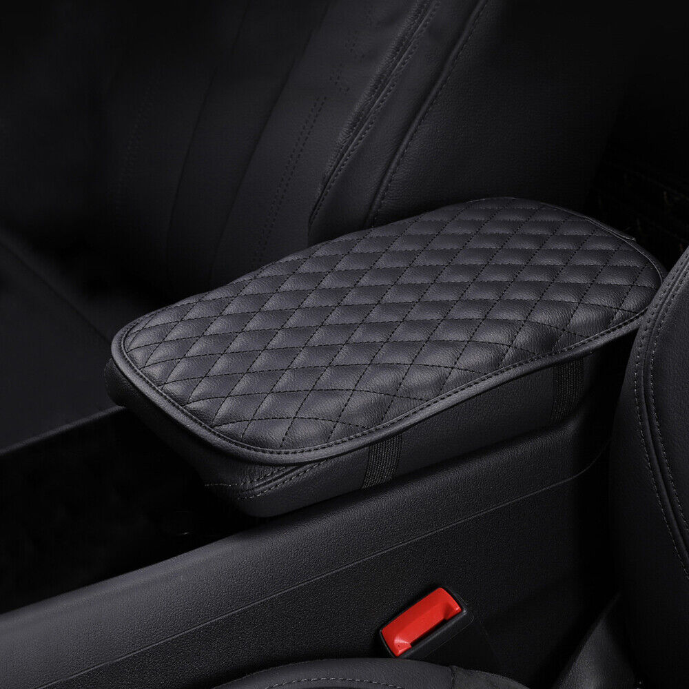 1X Armrest Cushion Cover Center Console Box Pad Protector Car Accessories Black