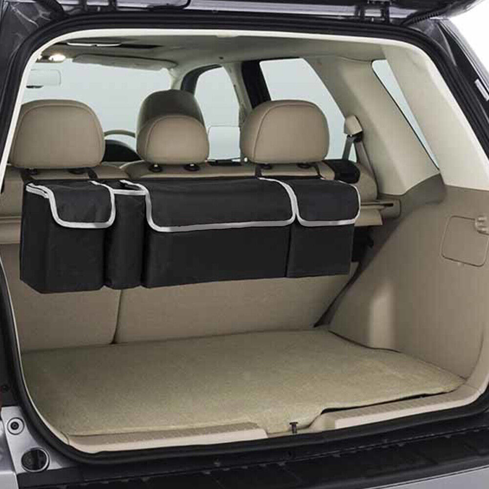 Car Trunk Organizer Oxford Interior Accessory Back Seat Storage Box Bag 4 Pocket