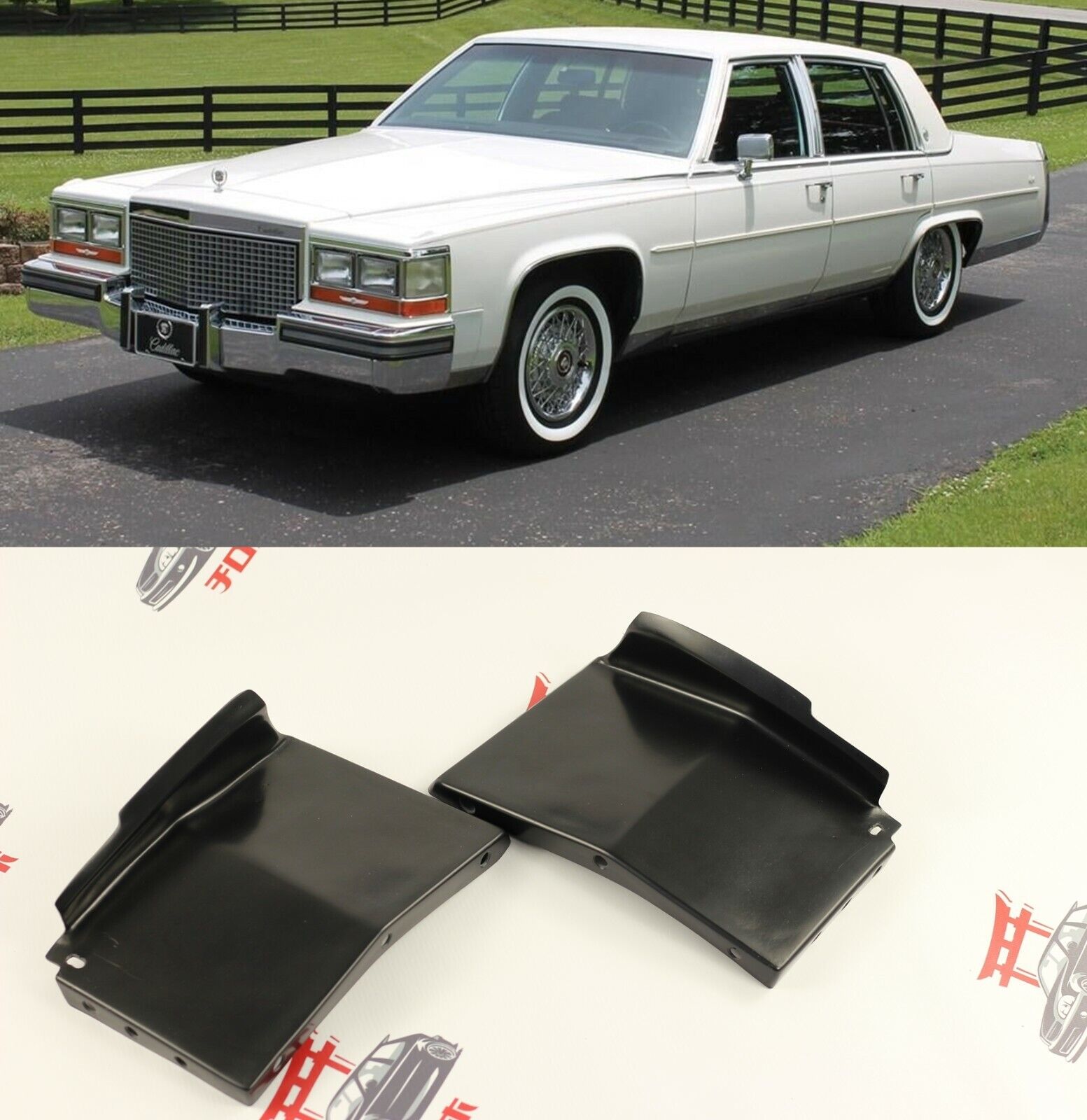 1980-1989 Cadillac Deville Fleetwood Front bumper Filler Panels. SET of 2PCS 