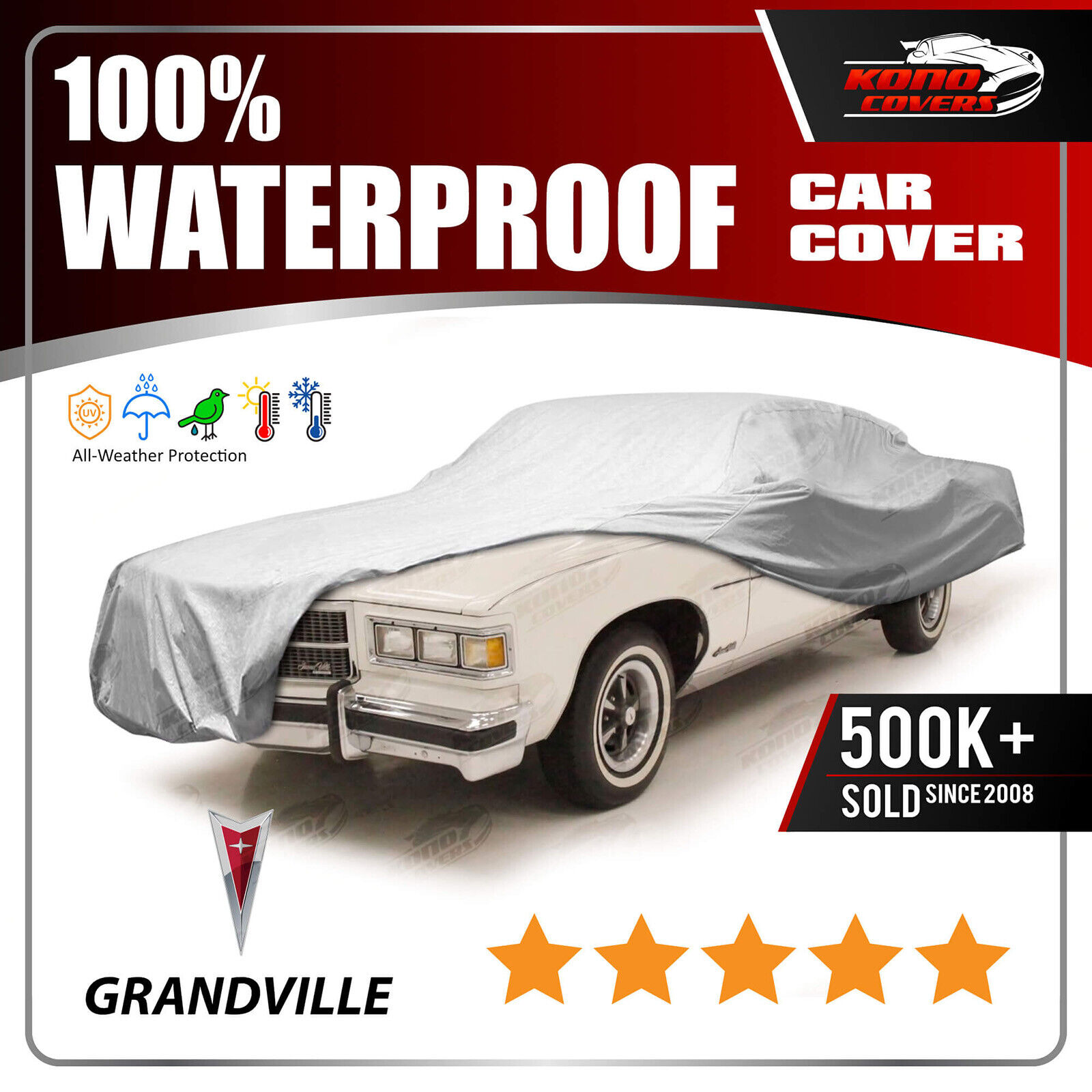 PONTIAC GRANDVILLE 2-Door 1971-1975 CAR COVER - 100% Waterproof 100% Breathable