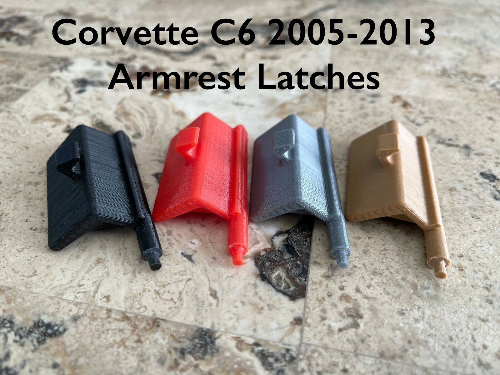 (2) Custom 3D Printed Chevrolet Corvette C6 Armrest Latch - You get 2 Latches