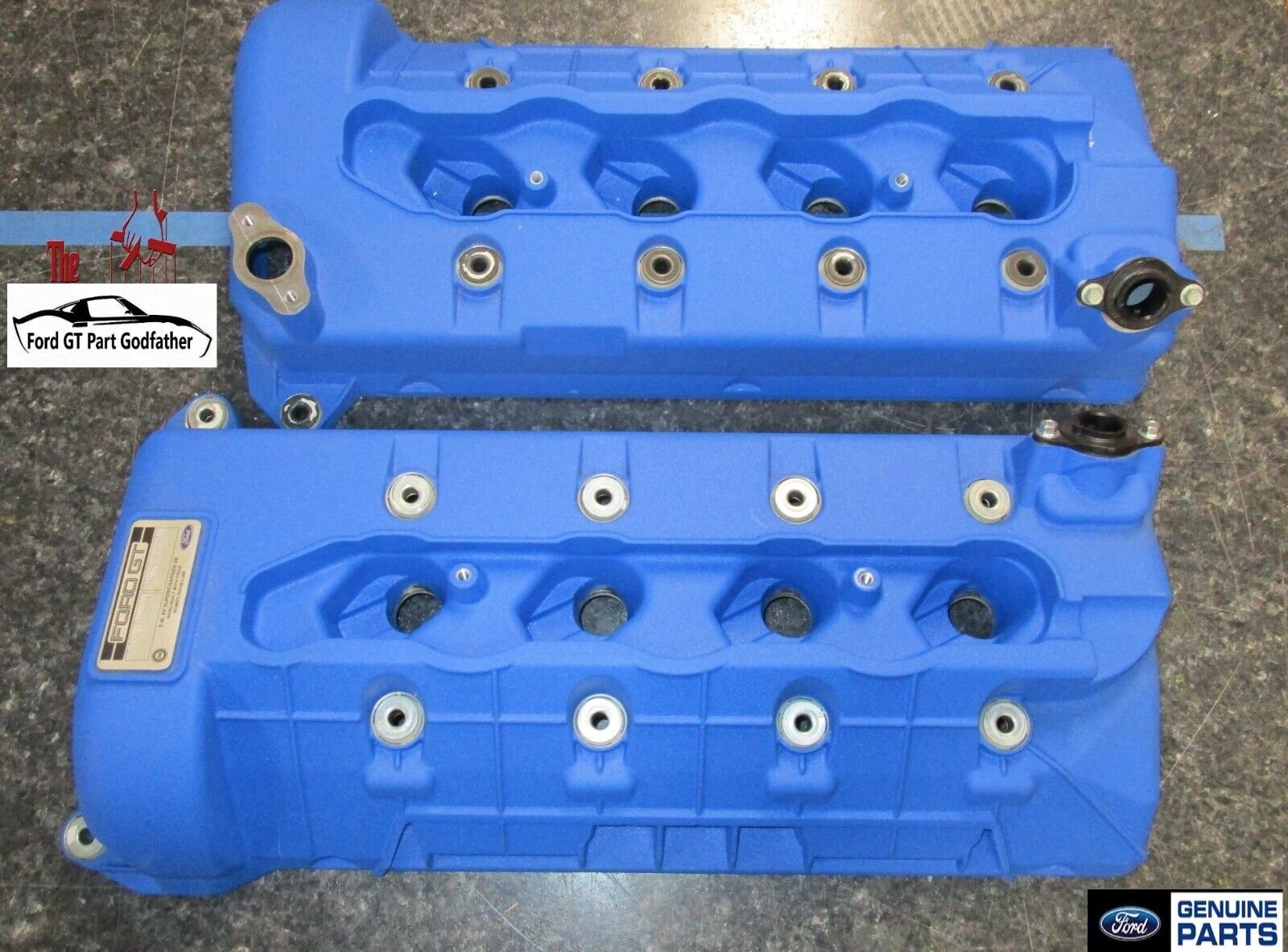 2005,2006 FORD GT GT40 SUPERCAR FACTORY OEM VALVE COVERS & SIGNATURE PLATE 05/06