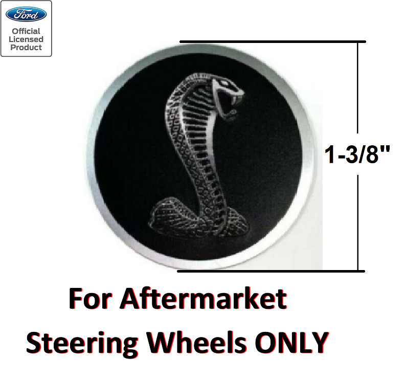 Shelby Cobra Tiffany Snake Steering Wheel Horn Button Insert Decal - 1 3/8
