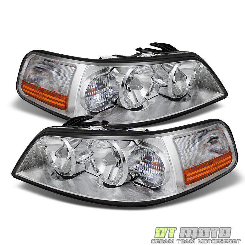 2005-2011 Lincoln Town Car Headlights Headlamps Replacement 05-11 Set Left+Right