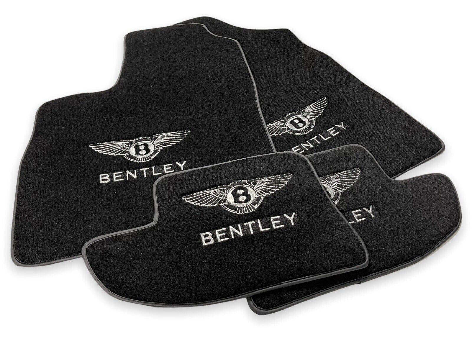 Floor Mats For Bentley Continental GT Bentley Emblem Tailored Black Carpets Set 