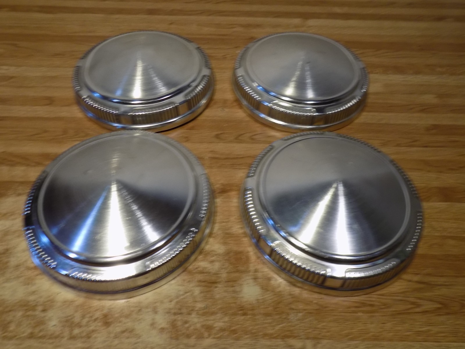 1968-74 MOPAR PLYMOUTH DIVISION 9 DOG DISH HUBCAPS POLICE POVERTY ROADRUNNER GTX
