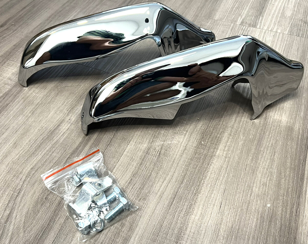 1963 Chevrolet Impala Bel Air Biscayne Rear Bumper Guards PAIR w/ Brackets