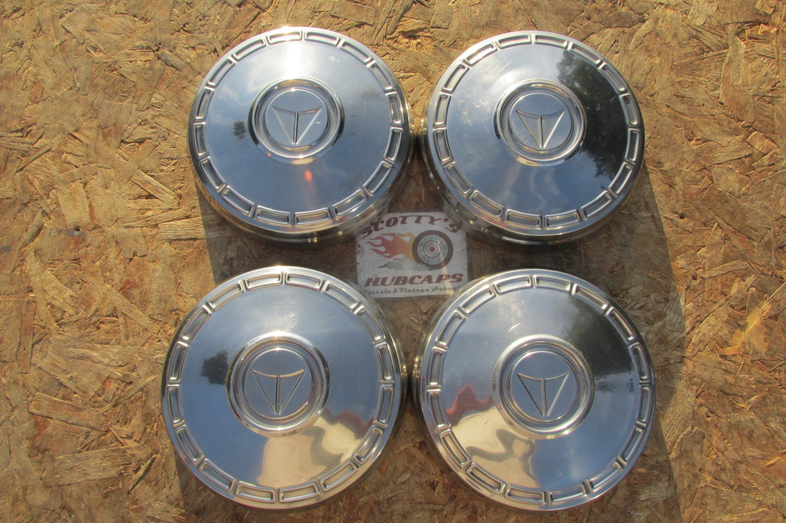 1967, 1968, 1969 PLYMOUTH VALIANT POVERTY DOG DISH HUBCAPS, SET OF 4, 9