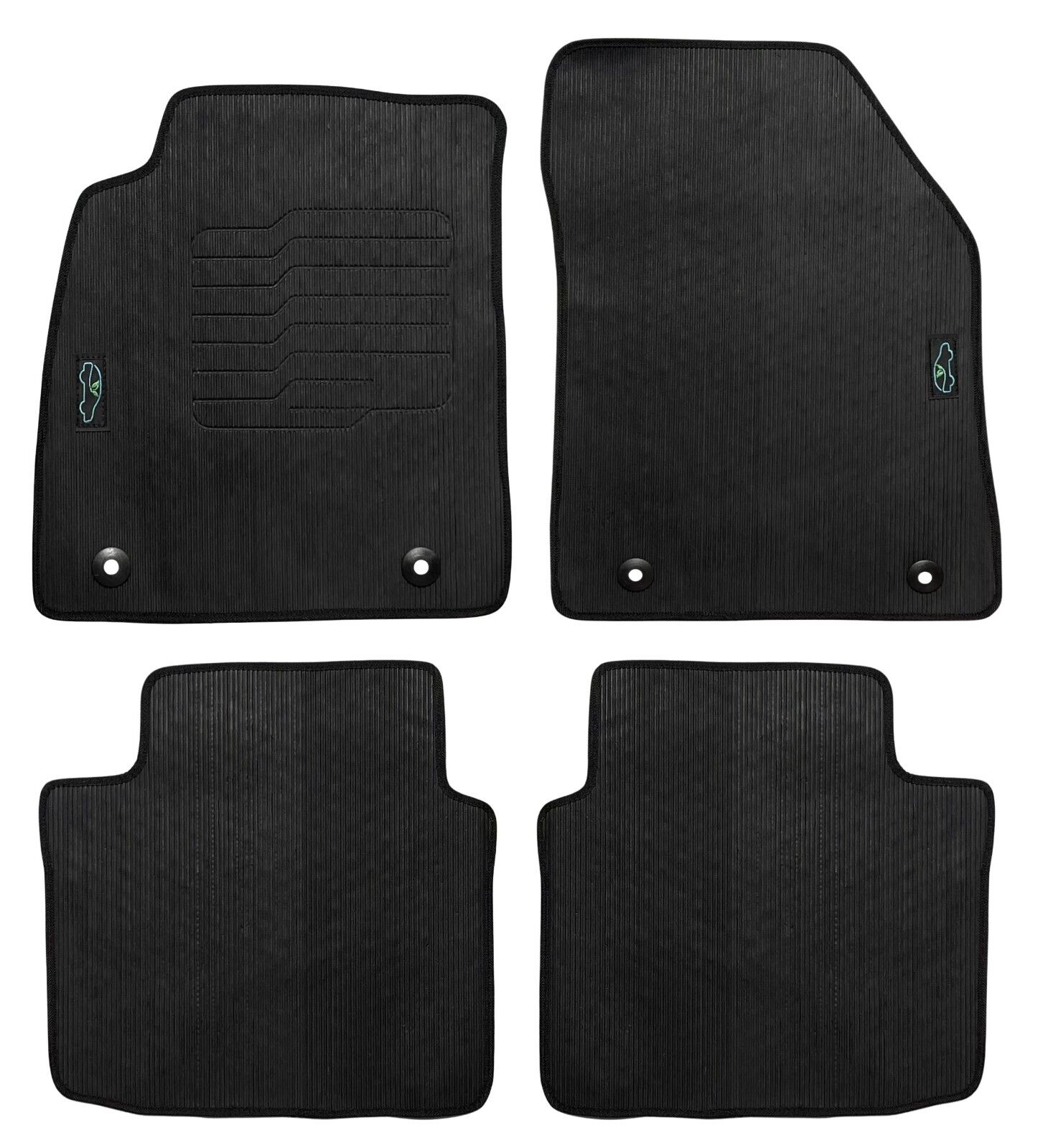 Floor Mats For 2014 to 2020 Chevrolet Impala All Weather Front & Rear Black