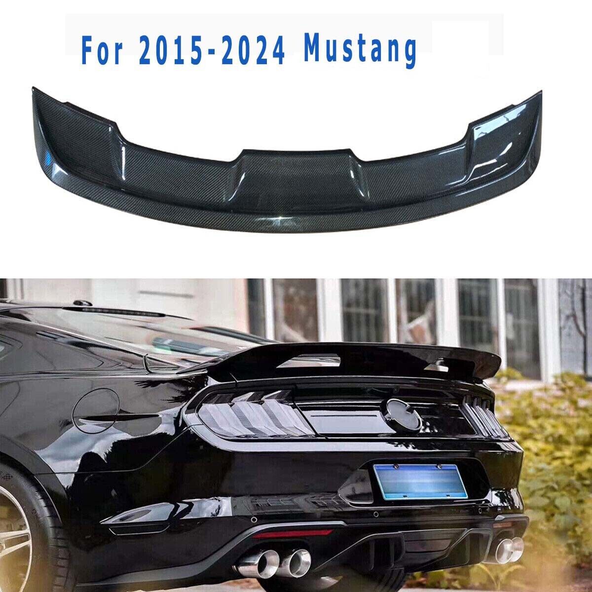 Rear Spoiler Wing For 2015-2024 Mustang GT350 GT500 Rear Trunk Carbon Fiber