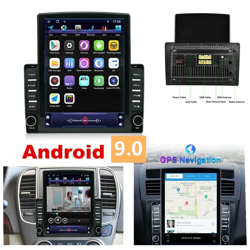9.7inch Car Stereo Android9.0 Radio Player GPS Mirror Link Touch Screen 2DIN