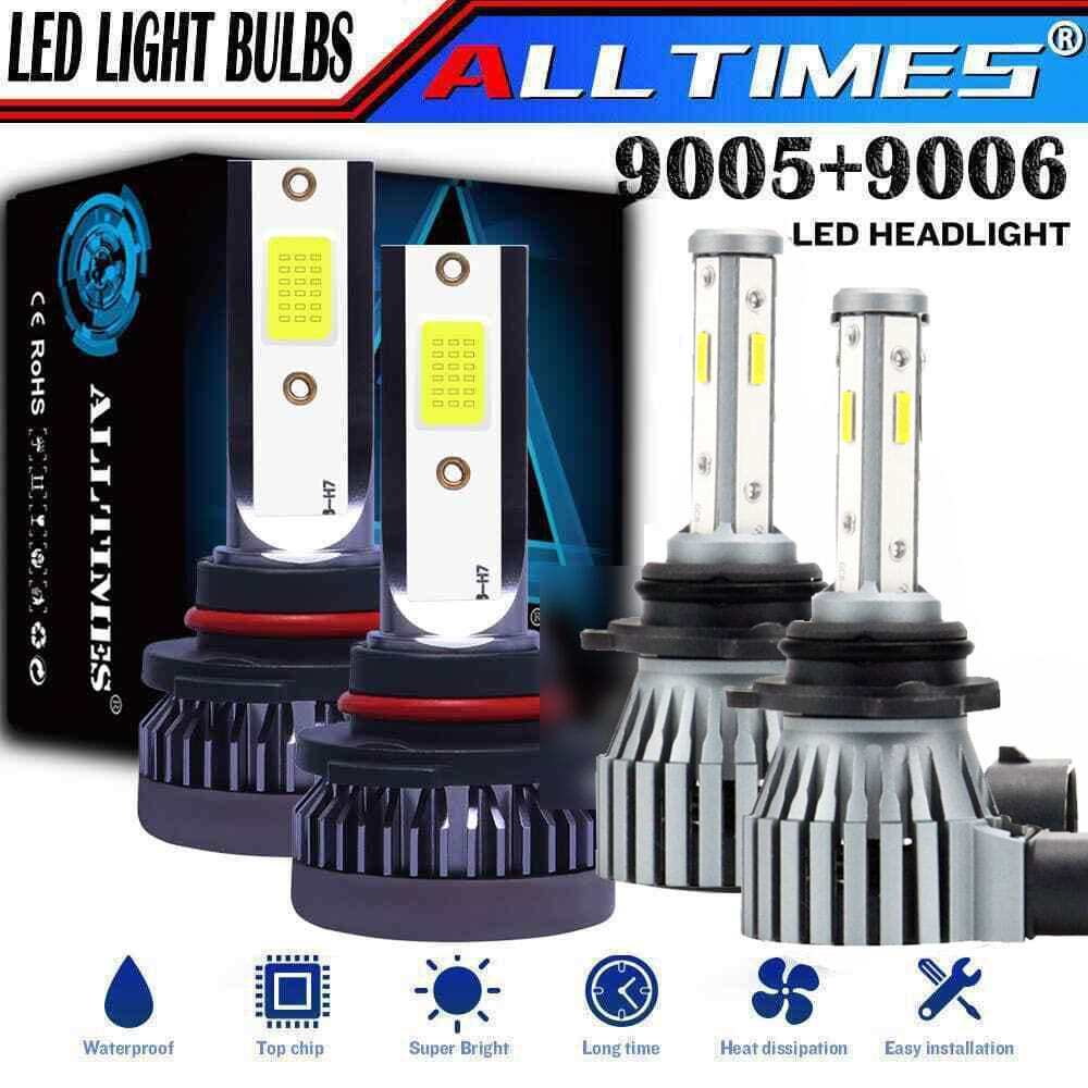ALLTIMES Combo White 6000K LED Headlight Kit 9005 9006 Bulbs High + Low Beam New